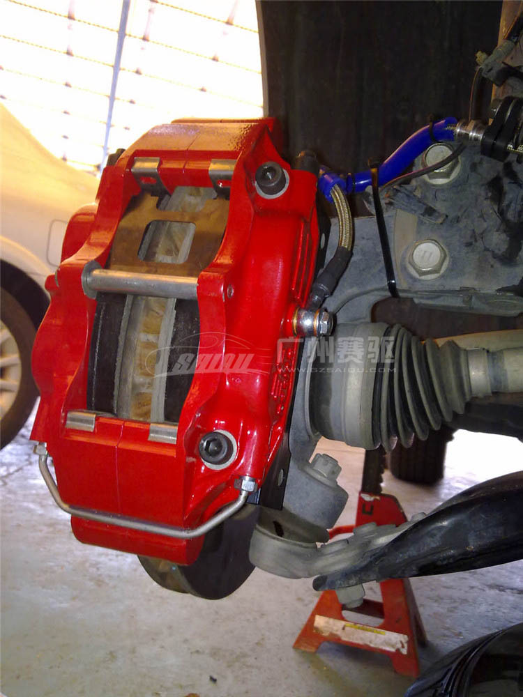 漢蘭達(dá)剎車(chē)升級(jí)改裝AP5200紅色剎車(chē)鮑魚(yú) 剎車(chē)卡鉗