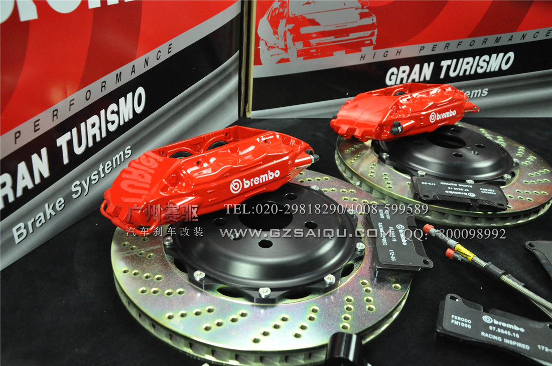 現在勞恩斯酷派專用BREMBO 大四活塞卡鉗 勞恩斯改裝BREMBO剎車鮑魚 可選355MM/362MM/380MM剎車盤